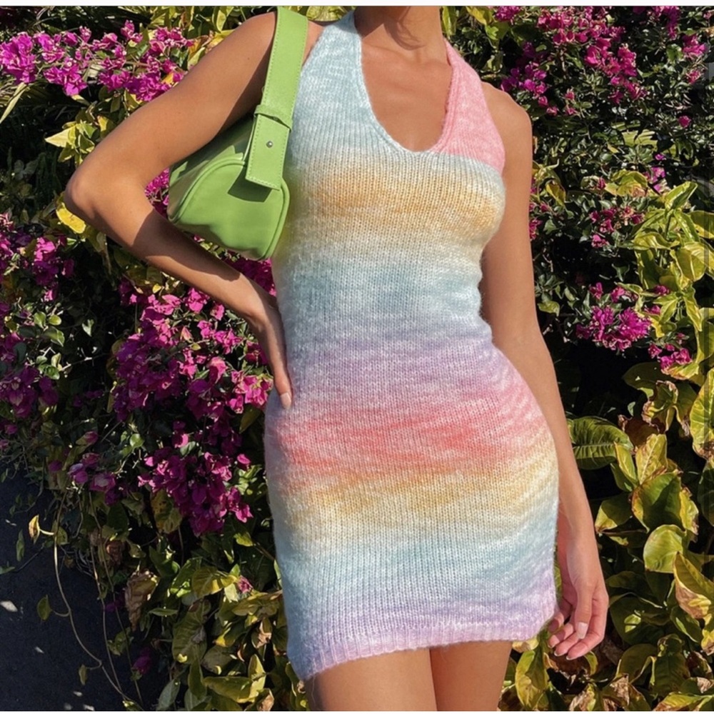 Princess polly rainbow knit dress